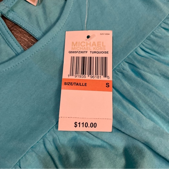 NWT Michael Kors shirt long sleeve cold shoulder bell sleeve - Picture 8 of 13